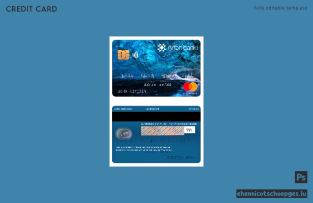 Iceland Arion Bank Mastercard Beispielvorschau